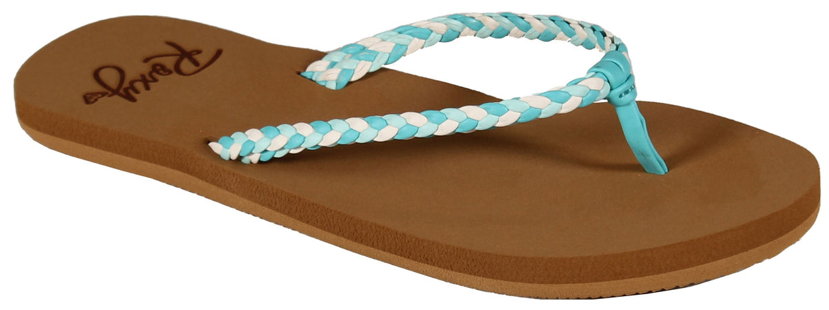 Roxy Girl's Costas Sandal - Aqua - Youth 1