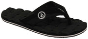 Volcom Boy's Recliner Sandal - Classic Black / White