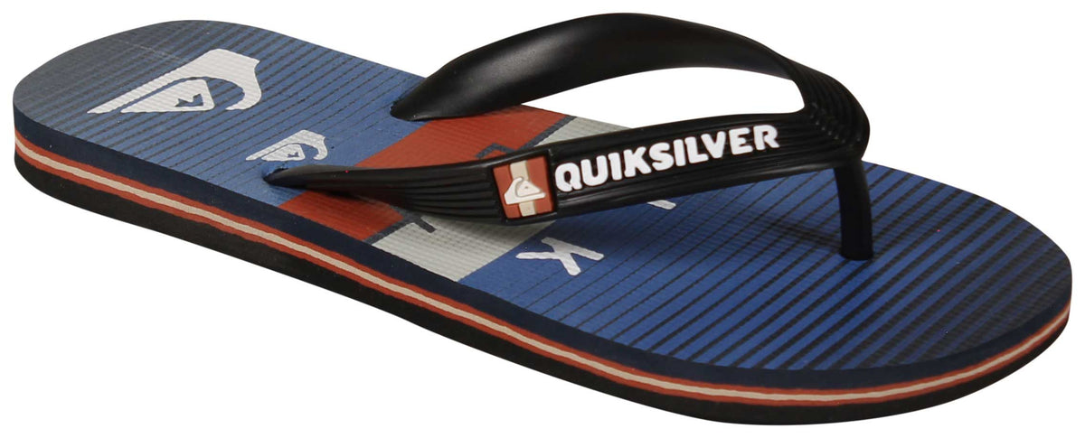 Quiksilver Boy's Molokai Art Sandal - Black / Blue / Black