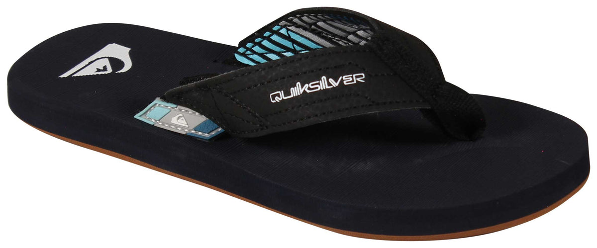 Quiksilver Boy's Carver Switch Sandal - Black / Black / Brown
