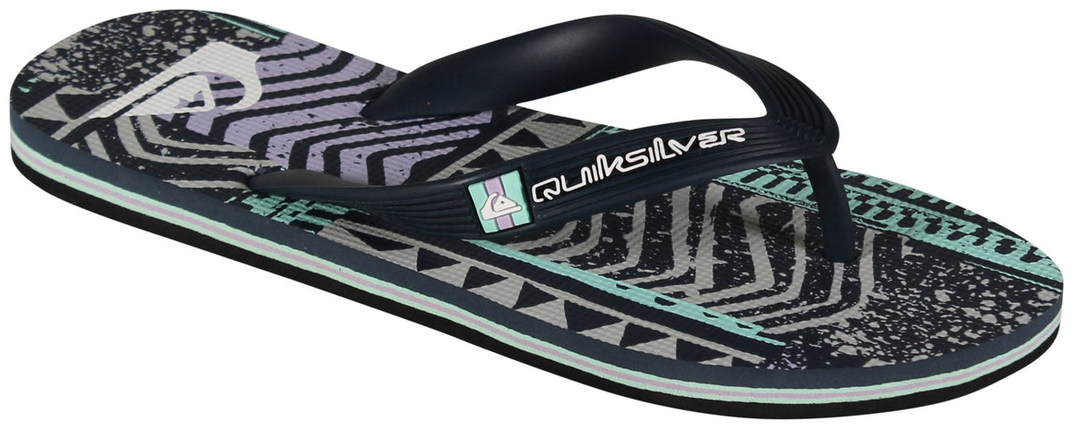 Quiksilver Boy's Molokai Art Sandal - Black / Purple / Black