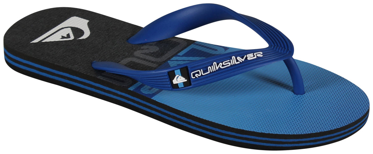 Quiksilver Boy's Molokai Panel Sandal - Black / Blue / Grey