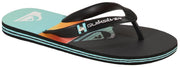 Quiksilver Boy's Molokai Art Sandal - Black / Orange / Blue