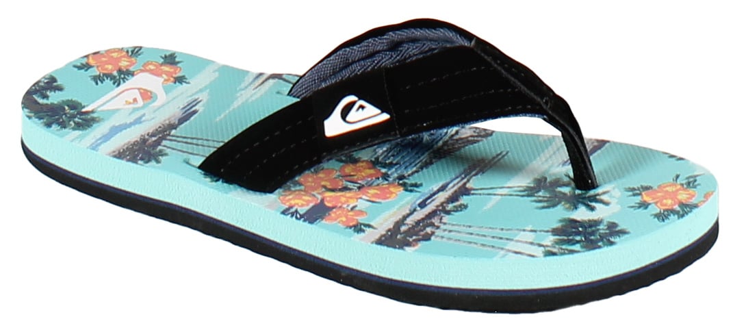 Quiksilver Boy's Moncata Layback Sandal - Aqua / Black
