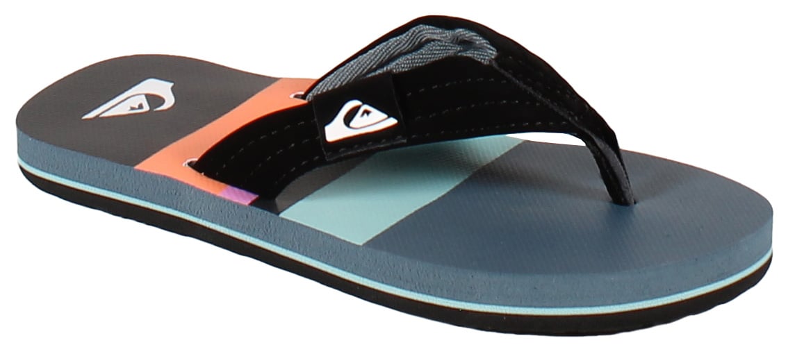Quiksilver Boy's Moncata Layback Sandal - Dark Grey / Orange