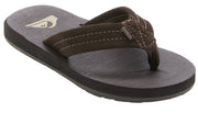 Quiksilver Boy's Carver Suede Core Sandal - Dark Brown