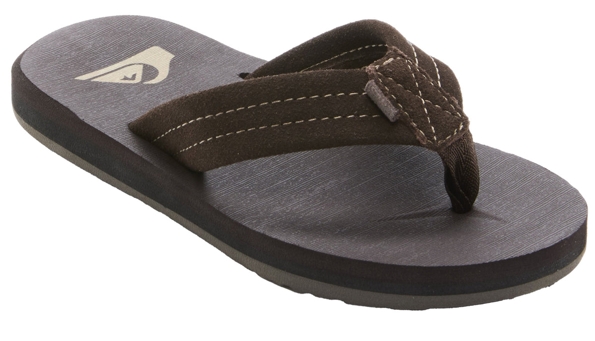 Quiksilver Boy's Carver Suede Core Sandal - Dark Brown