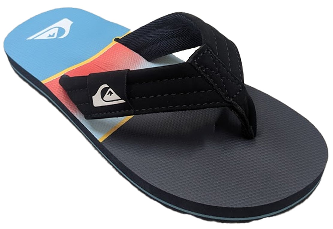 Quiksilver Moncata Layback Boy's Sandal - Black / Red / Dark Blue