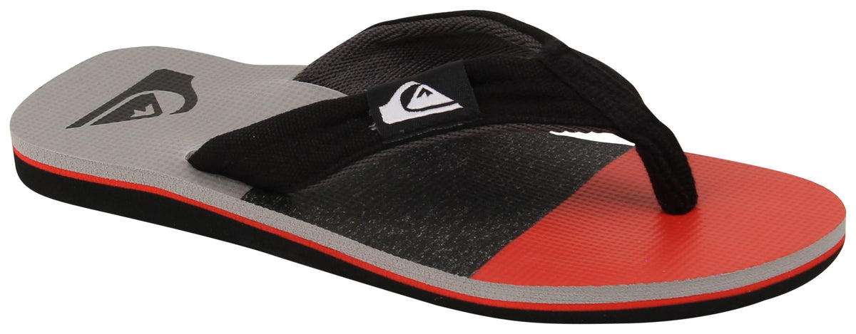 Quiksilver Boy's Molokai Layback Sandal - Red / Black / Grey