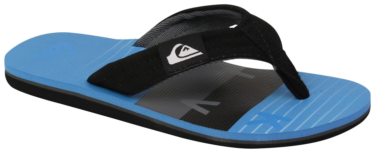 Quiksilver Boy's Molokai Layback Sandal - Black / Grey / Blue