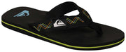 Quiksilver Boy's Molokai Stitchy Sandal - Black / Black / Green