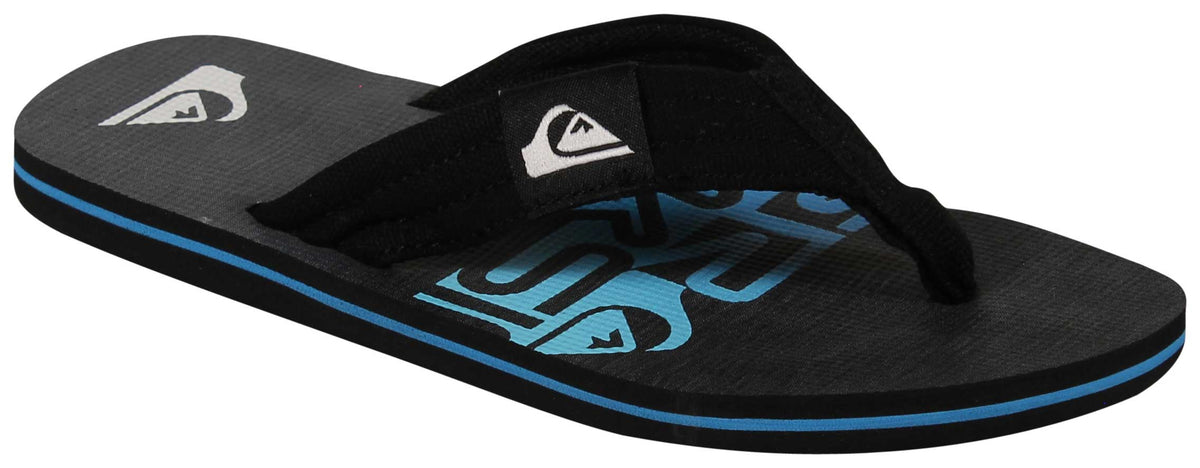Quiksilver Boy's Molokai Layback Sandal - Black 2, front view