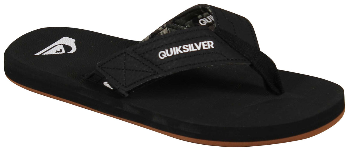 Quiksilver Boy's Carver Switch Sandal - Black / Black / Brown