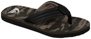 Quiksilver Boy's Carver Print Sandal - Black / Green / Black