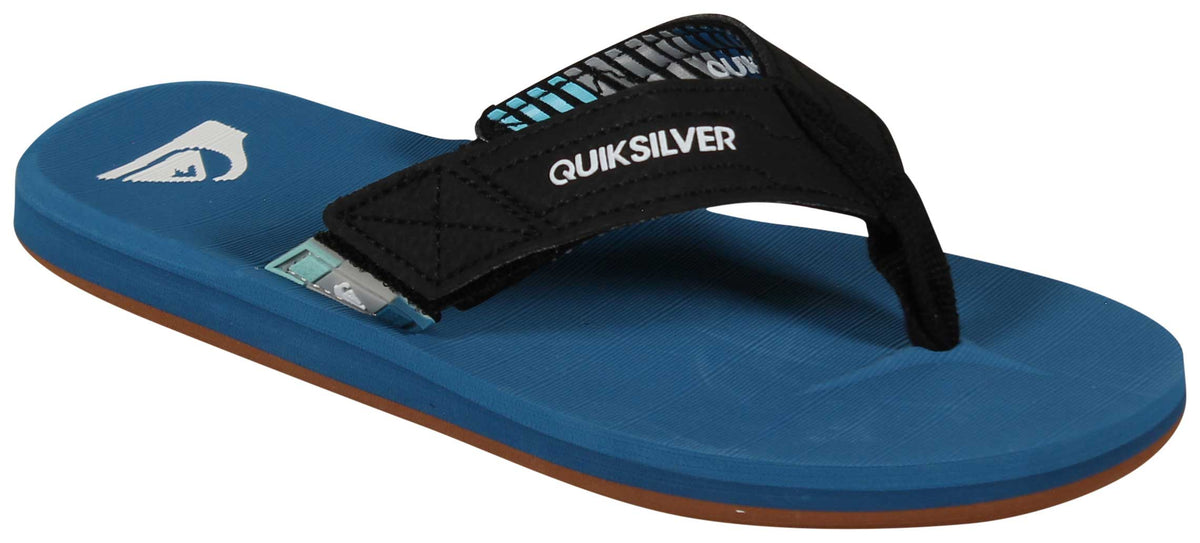 Quiksilver Boy's Carver Switch Sandal - Blue 2 - Youth 4