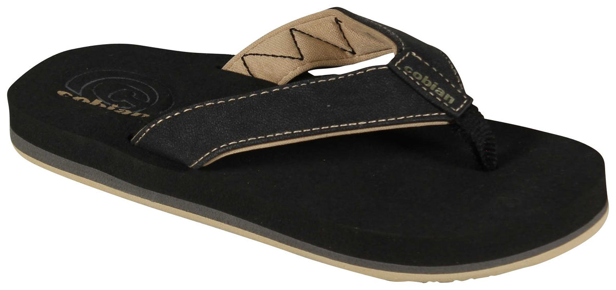 Cobian Boy's Floater 2 Jr. Sandal - Black, front view