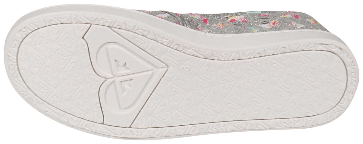Roxy Girl's Minnow Shoe - Grey / Pink – sole view