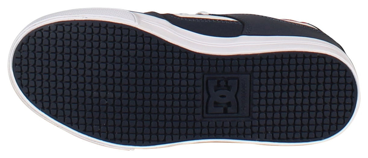 DC Boy's Pure Shoe - DC Navy / Athletic Red – sole view