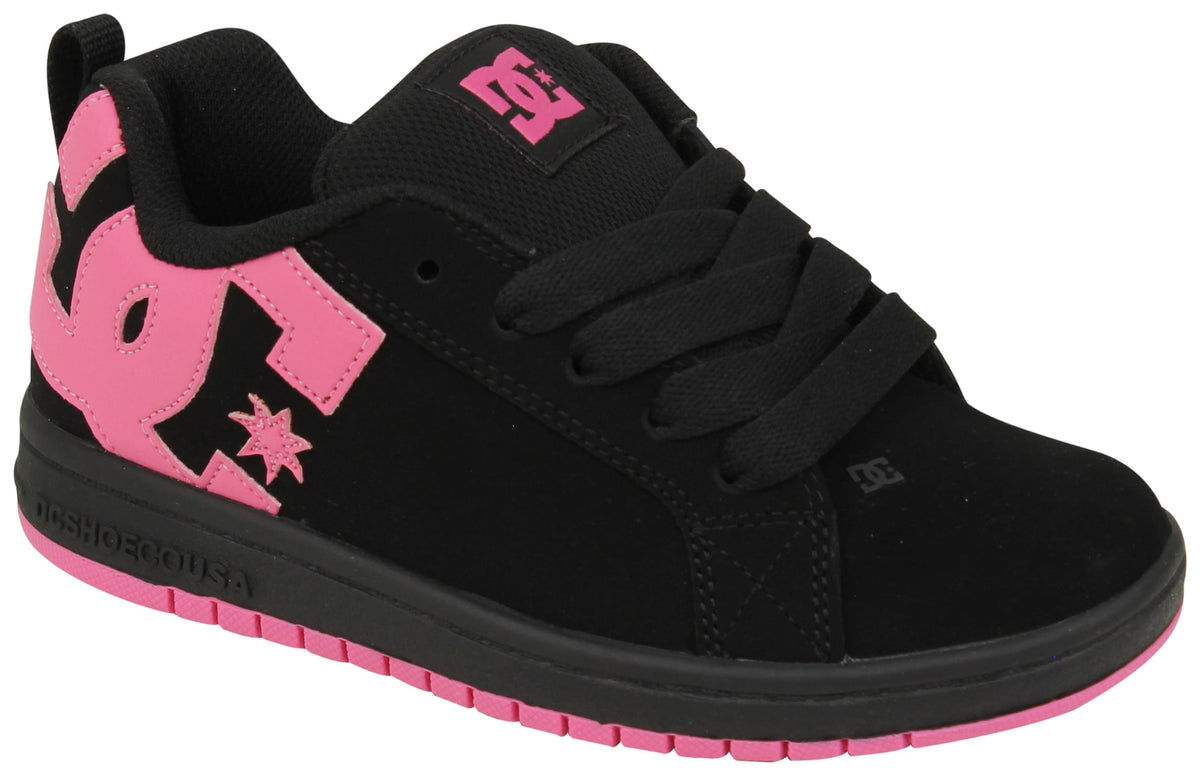 DC Kid's Court Graffik Shoe - Black / Pink