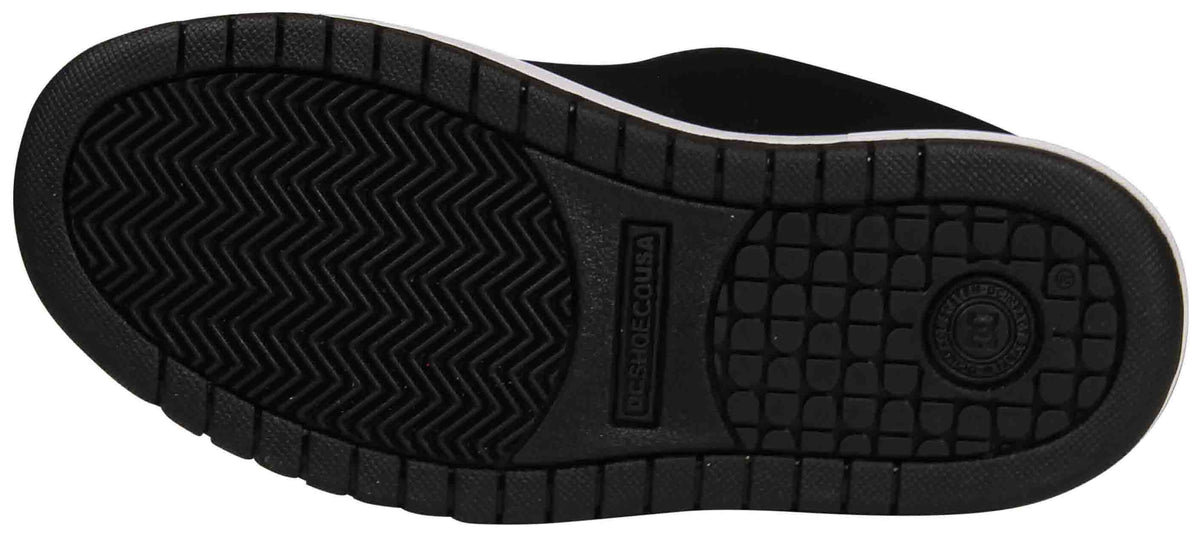 DC Kid's Court Graffik Shoe - Black / White – sole view
