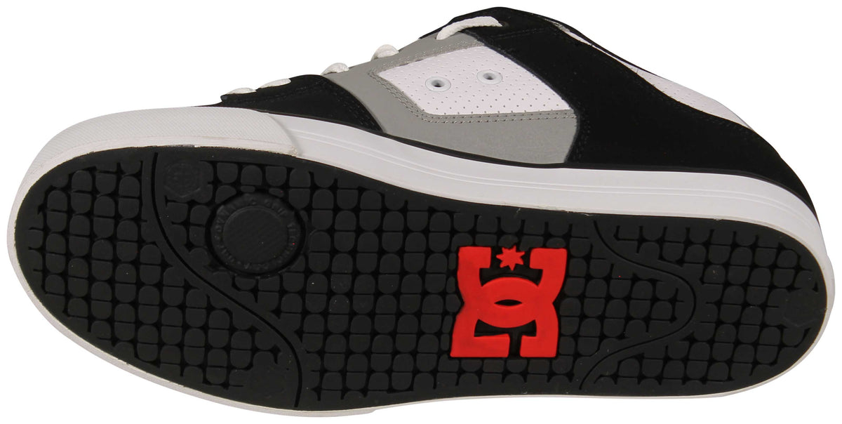DC Boy's Pure Shoe - White / Black / Red – sole view