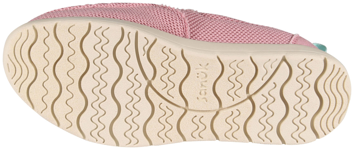 Sanuk Kid's Sidewalk Surfer Lite Mesh - Pink – sole view
