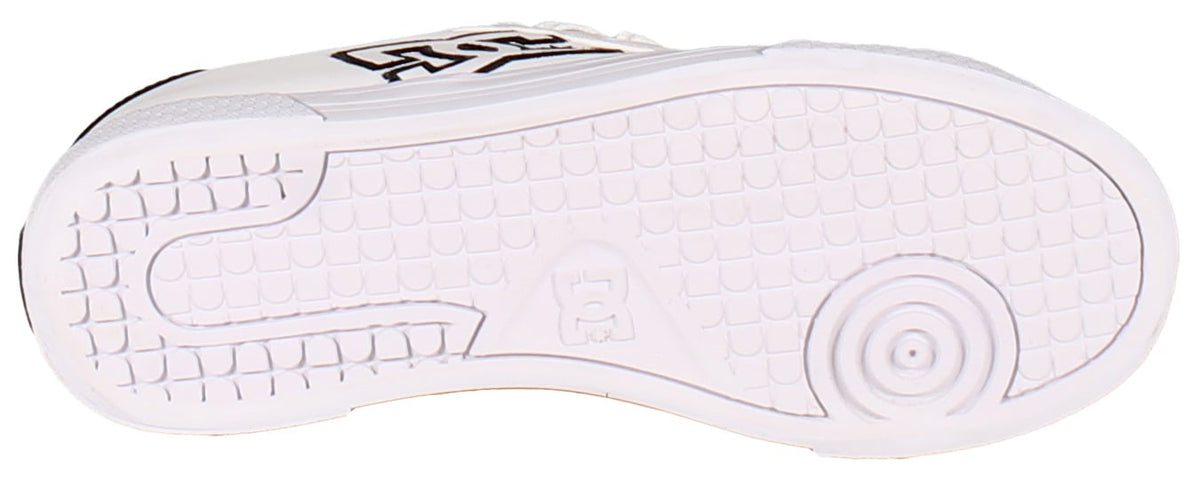 DC Women's Chelsea Shoe - White / Black – sole view