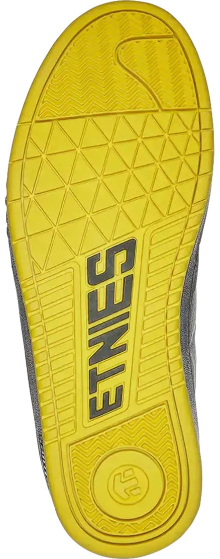 Etnies Snake Shoe - Grey / Grey / Yellow – sole view