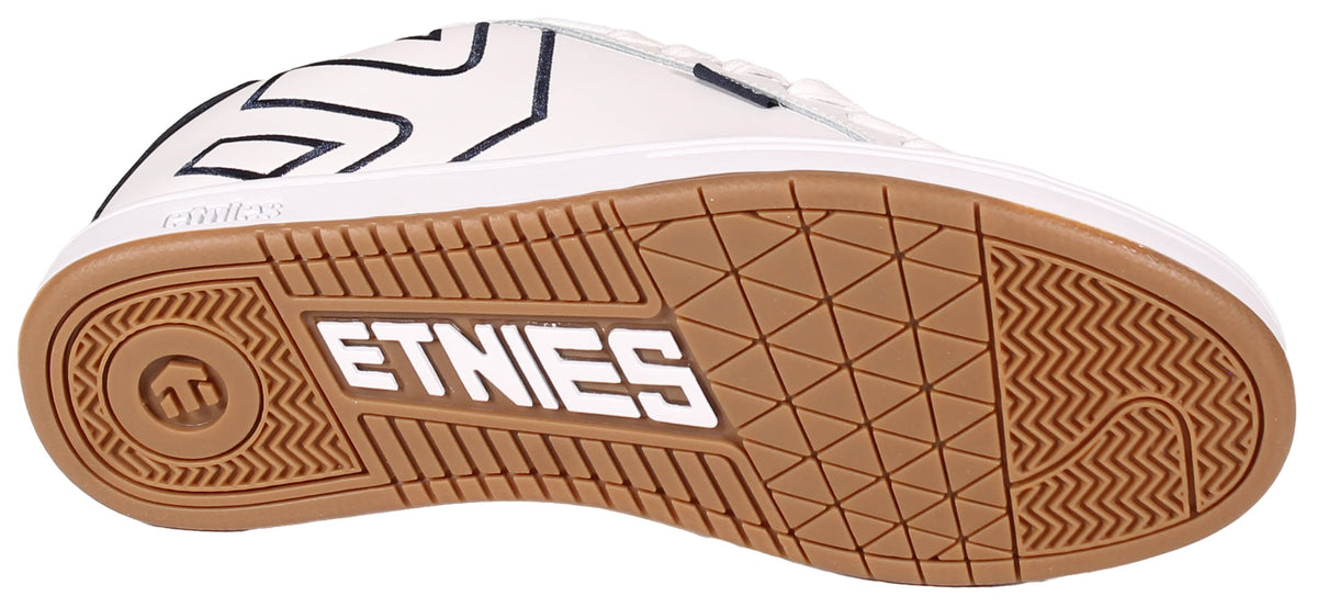 Etnies Fader Shoe - White / White / Navy – sole view