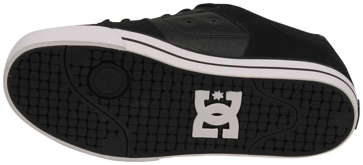 DC Pure Shoe - Black / Black / White – sole view