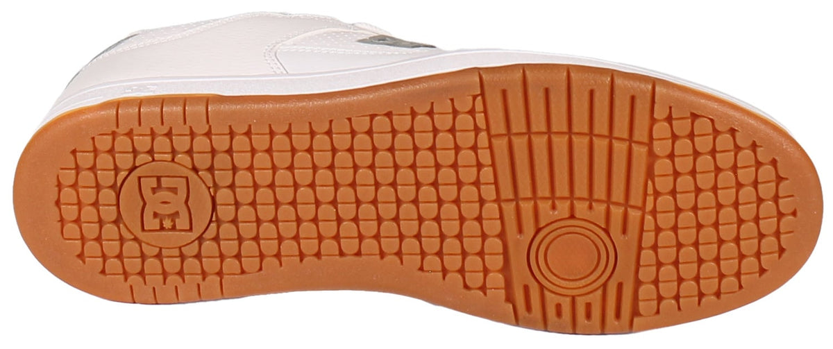 DC Manteca Shoe - White / Battleship / White – sole view