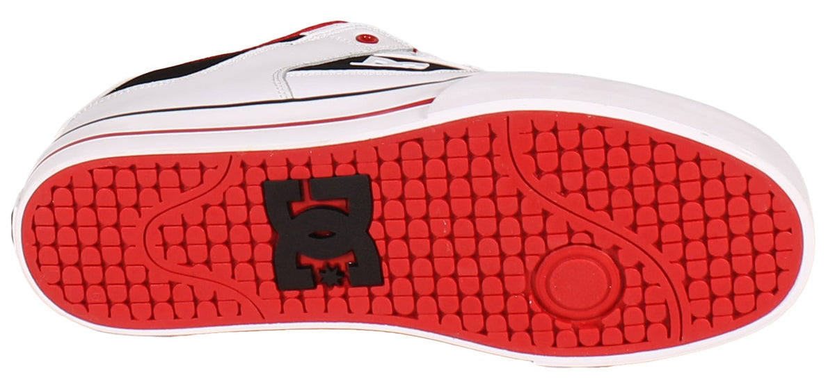 DC Pure Shoe - White / Black / Red – sole view