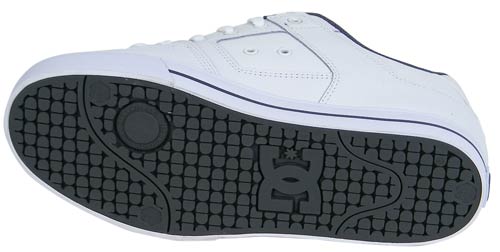 DC Pure Shoe - White / Battleship / White – sole view