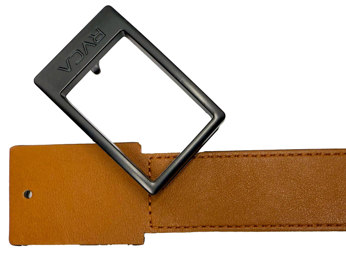 RVCA Quadman Men’s Reversible Belt - Vegan Leather, Black/Brown – alternate view 1