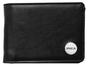 RVCA Coin Flip Bifold Wallet - Logo Detail, Black