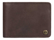 Quiksilver Mac Leather Trifold Wallet - Chocolate Brown