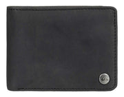 Quiksilver Mac Leather Trifold Wallet - Black