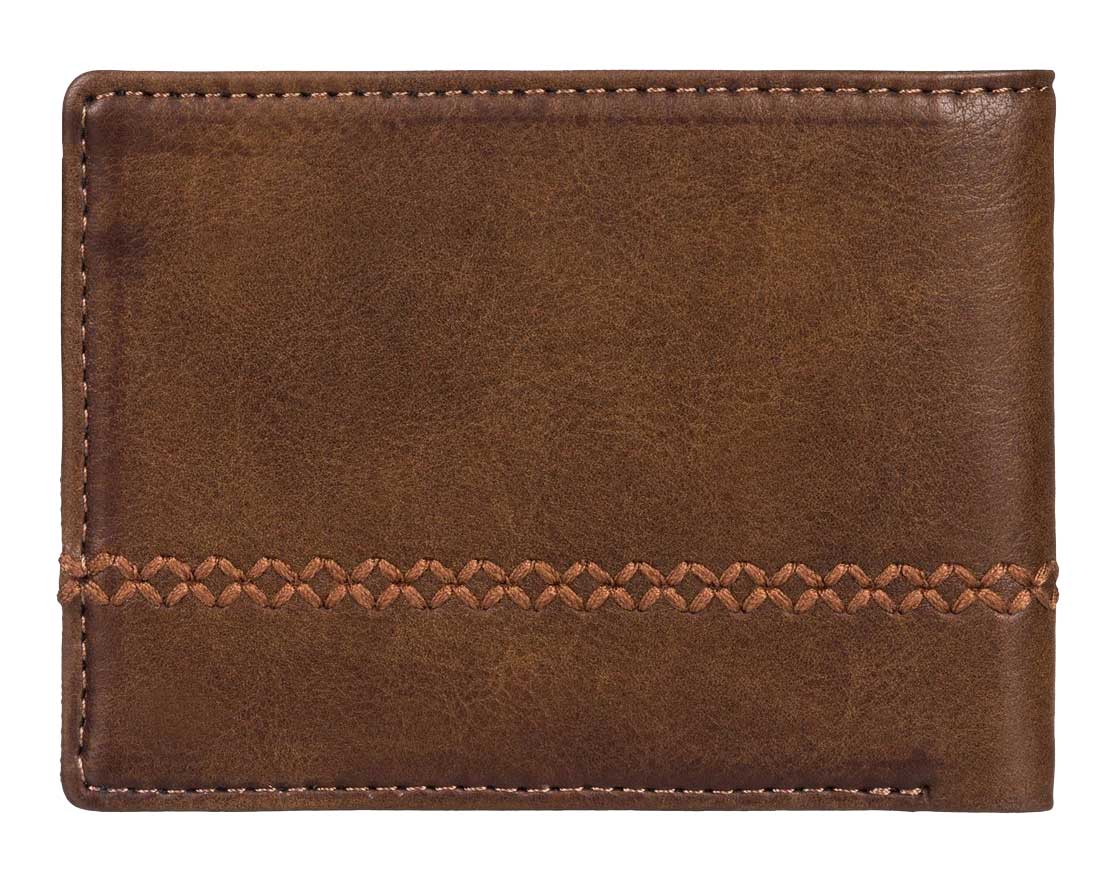 Quiksilver Stitchy Bi-Fold Wallet - Chocolate Brown – back view