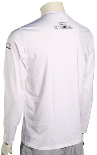 O'Neill Basic Skins LS Surf Shirt - White – back view