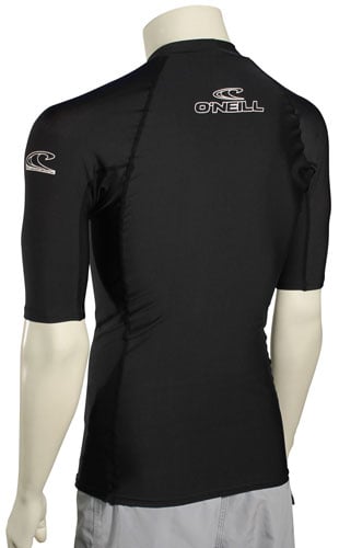 O'Neill Basic Skins SS Rash Guard - Black – back view