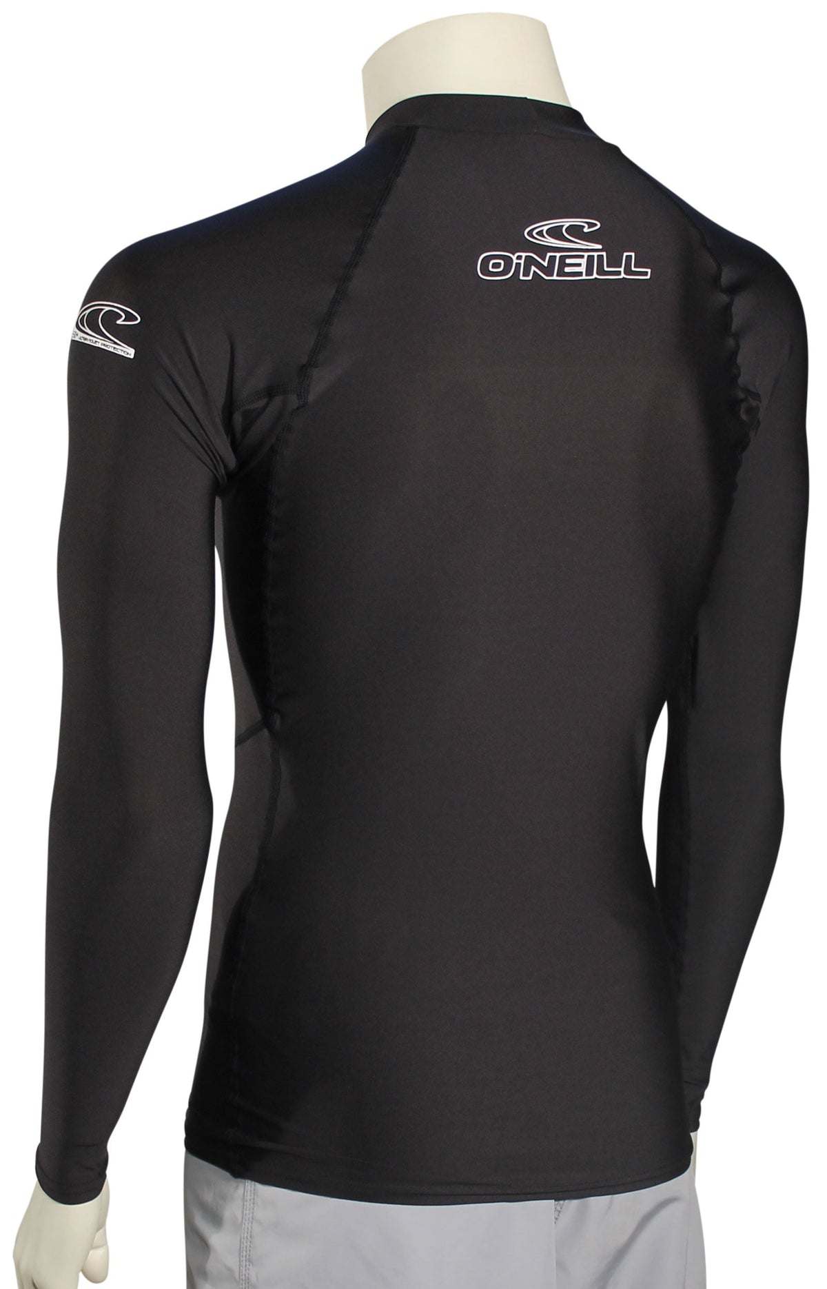 O'Neill Basic Skins LS Rash Guard - Black – back view
