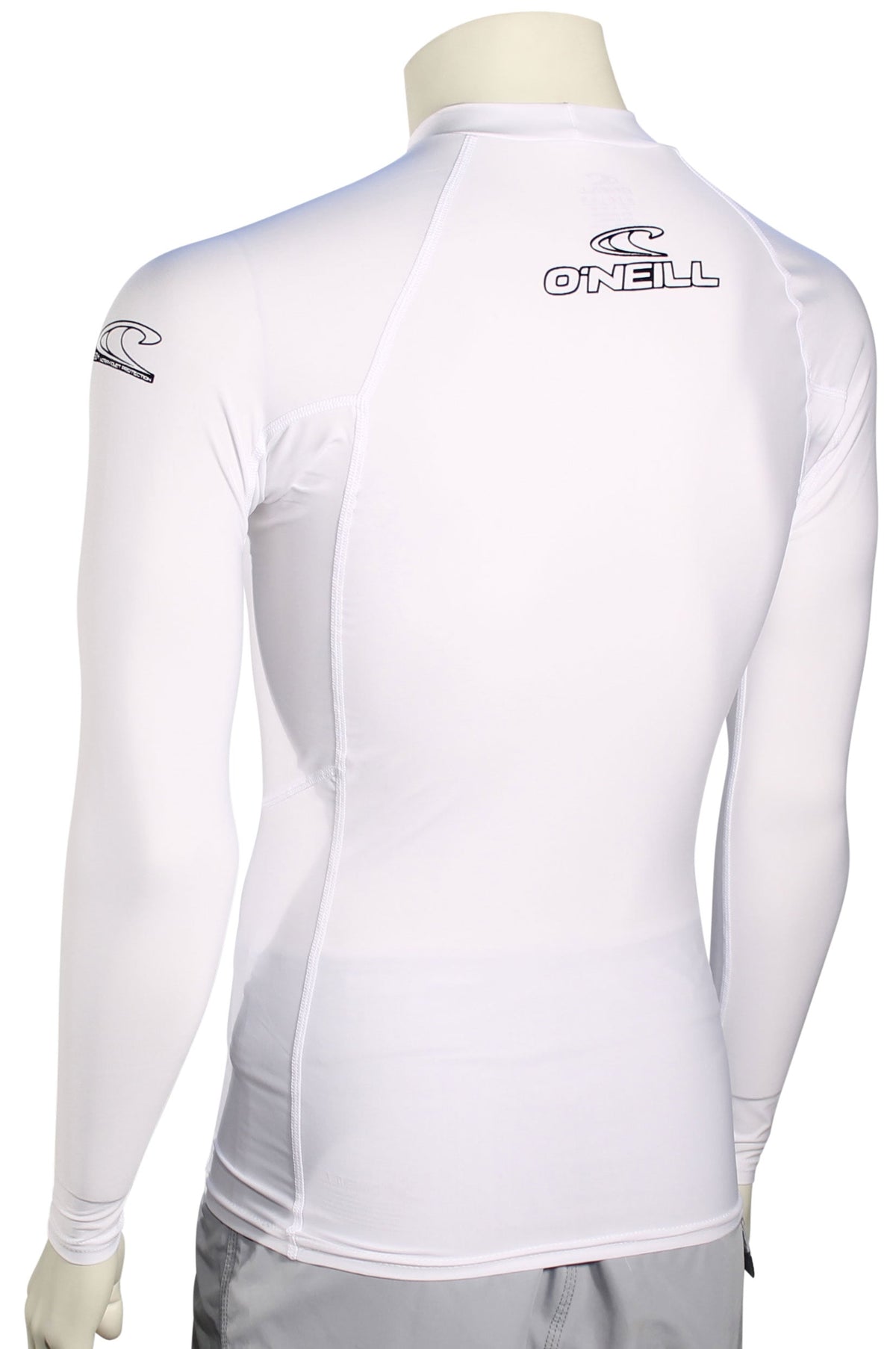O'Neill Basic Skins LS Rash Guard - White – back view