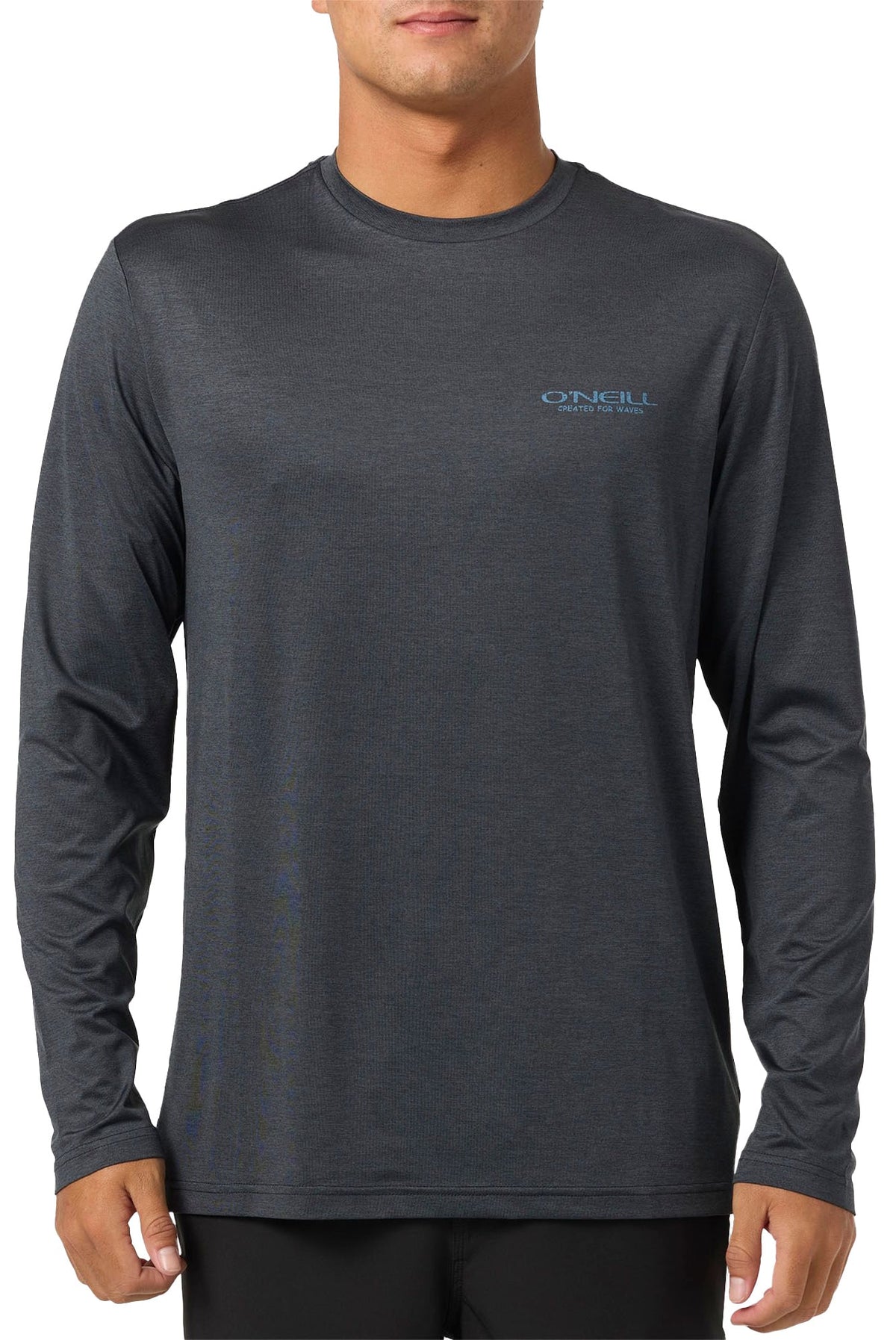 O'Neill TRVLR Stacked LS Surf Shirt - Heather Black