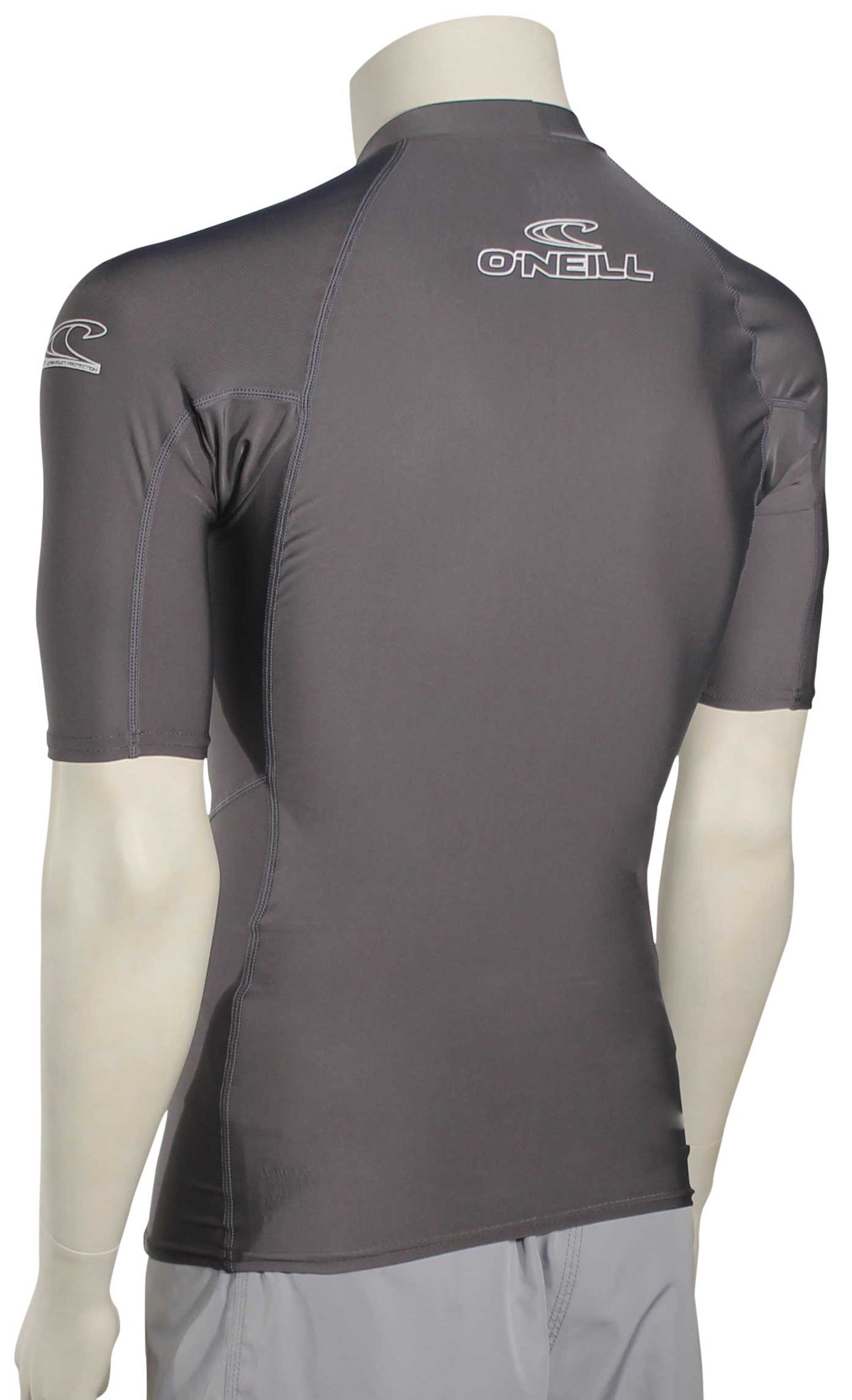 O'Neill Basic Skins SS Rash Guard - Smoke – back view