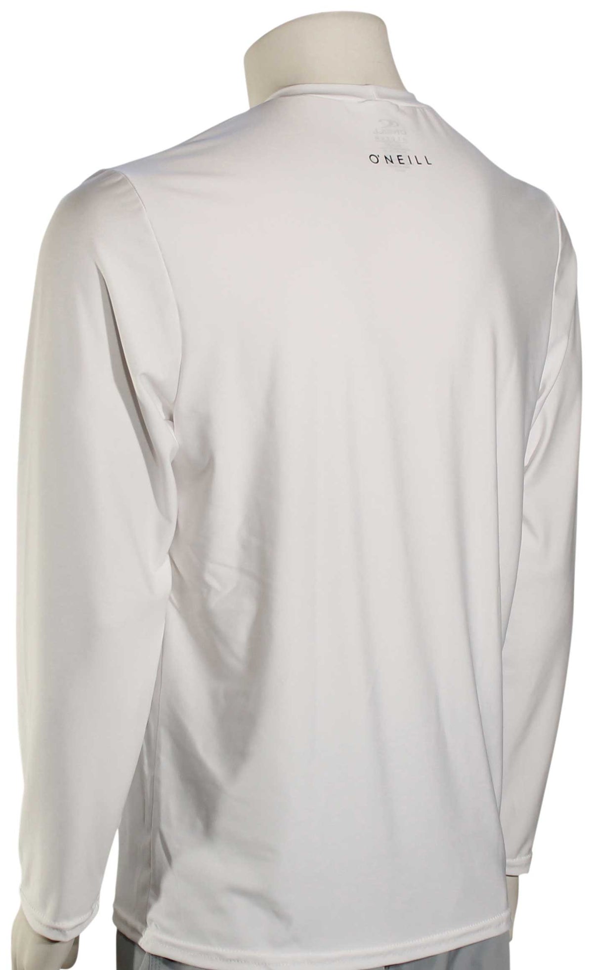 O'Neill Basic Skins 30+ LS Surf Shirt - White – back view