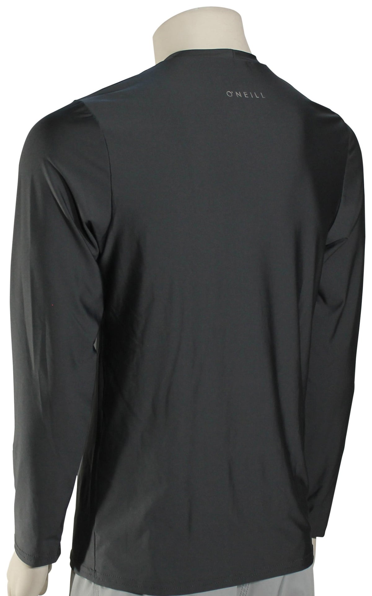 O'Neill Basic Skins 30+ LS Surf Shirt - Graphite – back view