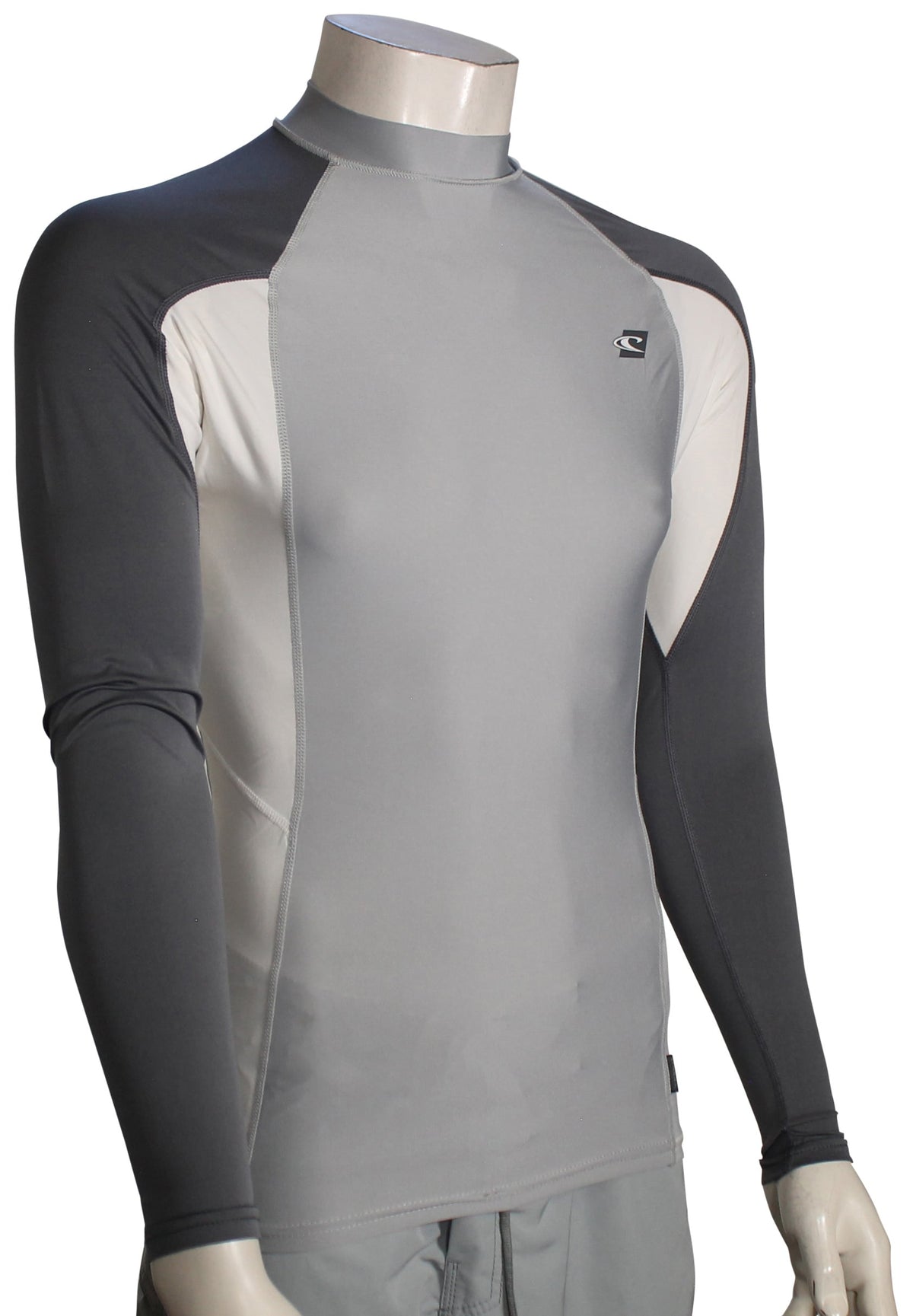 O'Neill Premium Skins LS Rash Guard - Cool Grey / White / Smoke