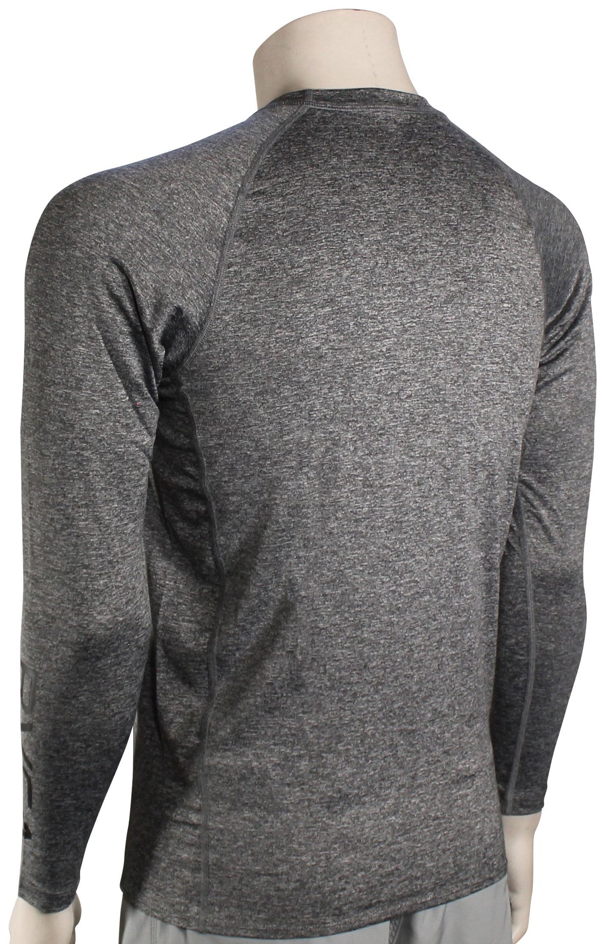 RVCA LS Rash Guard - Grey Heather – back view