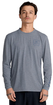 RVCA Men’s Surf Shirt Long Sleeve Rashguard - Heather Grey