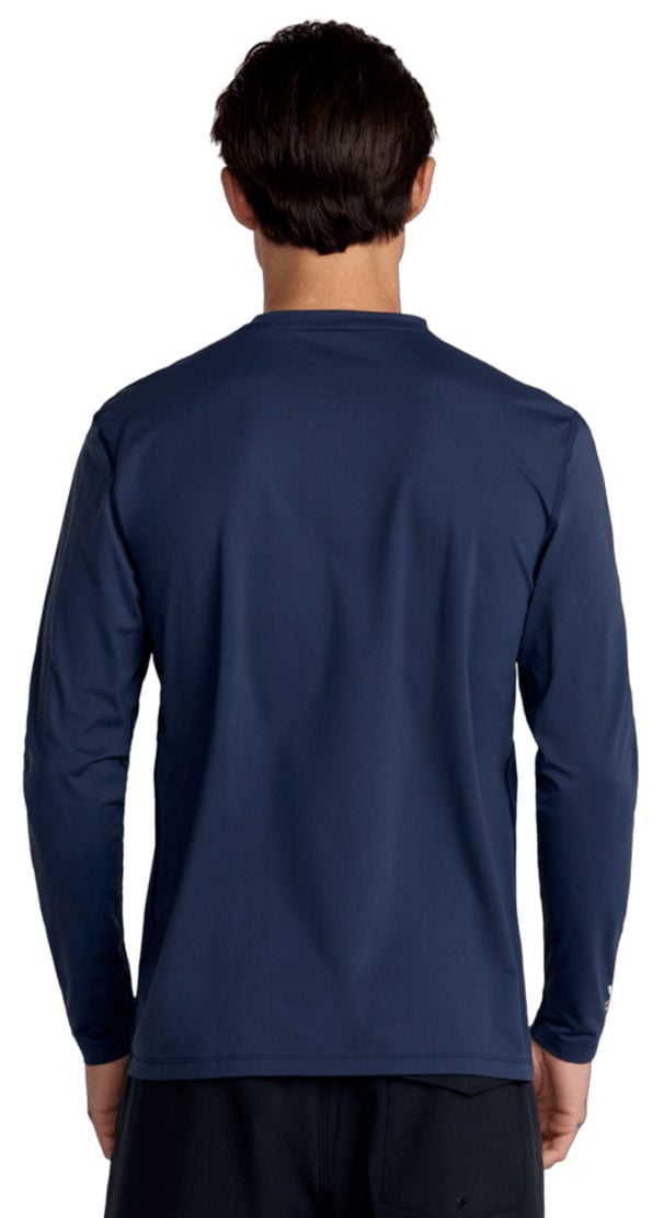 RVCA Men’s Surf Shirt Long Sleeve Rashguard - Navy – back view